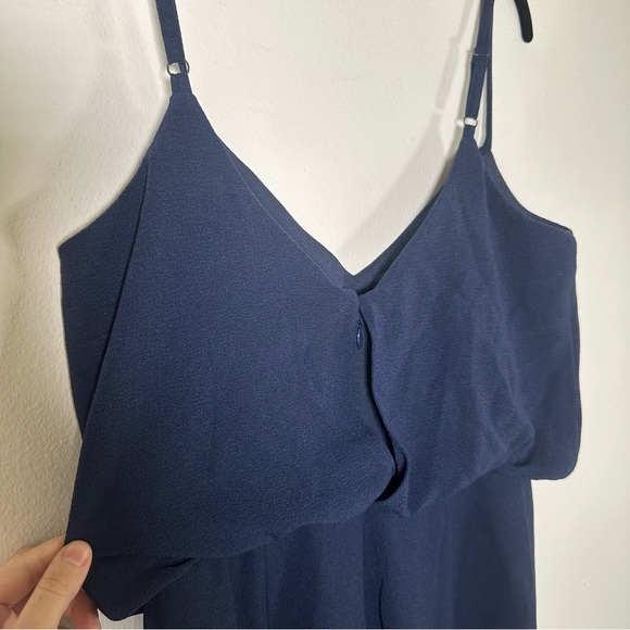 NWT Dress the Population Alondra Blouson Sheath Dress Midnight Navy Blue Medium - Picture 6 of 14